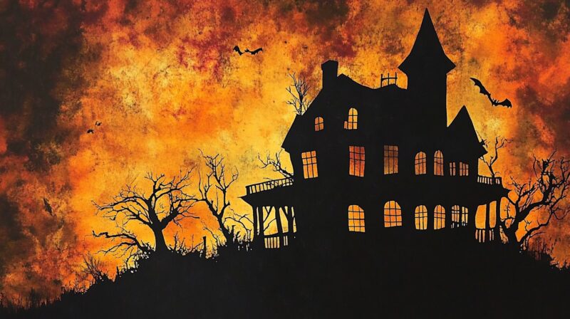 Haunted House Silhouettes - For Halloween