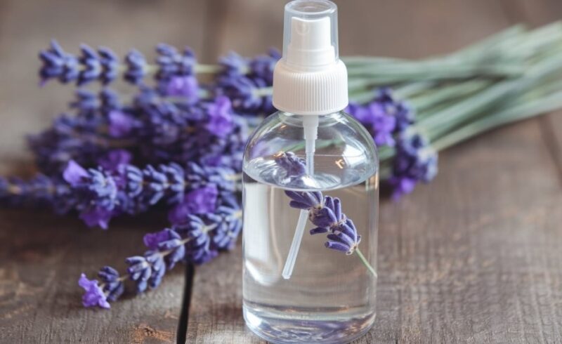 Homemade lavender spray